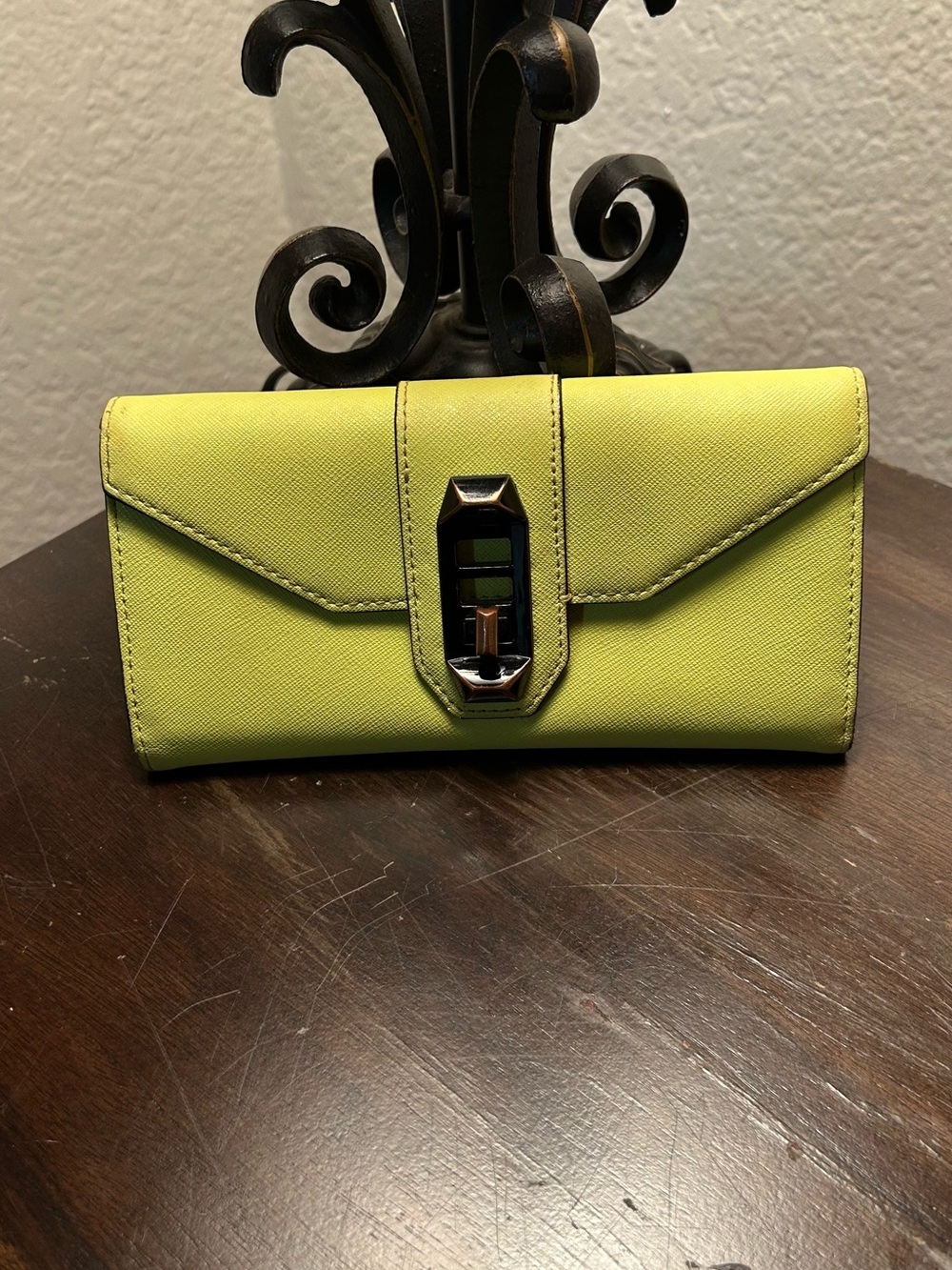 Rebecca Minkoff Yellow Saffiano Leather Wallet